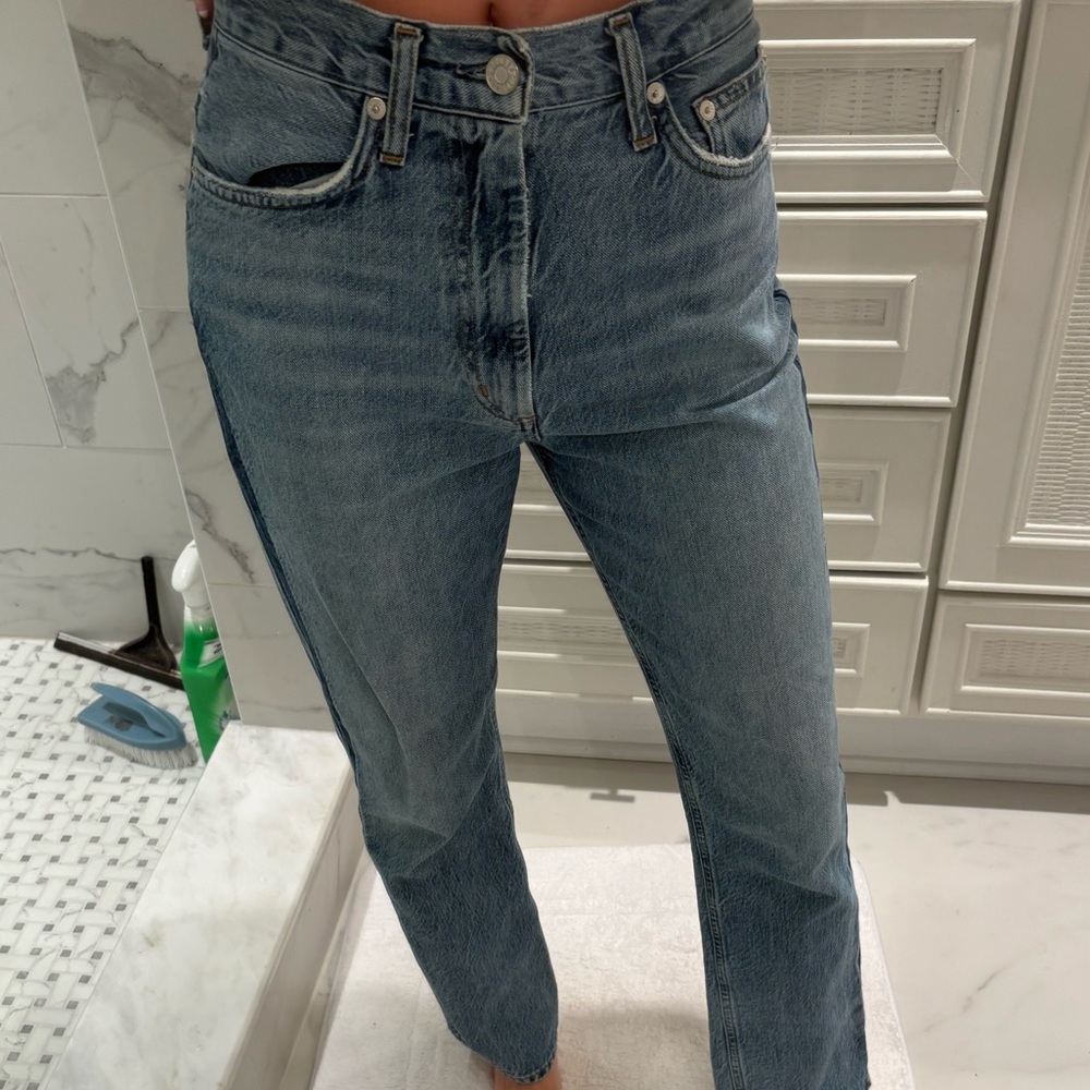 Agolde Light Blue Straight Leg Jeans